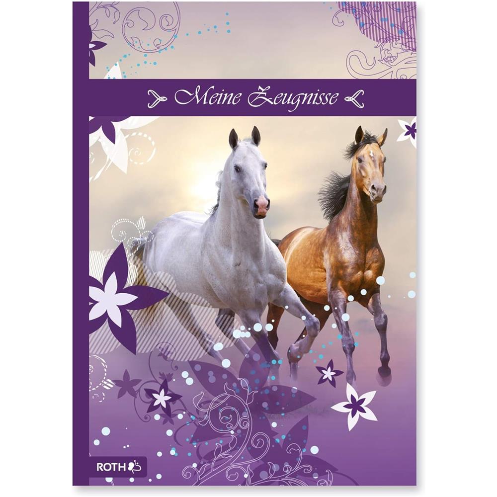 Roth Zeugnismappe Wildpferde, mit 10 A4 Klarsichthüllen