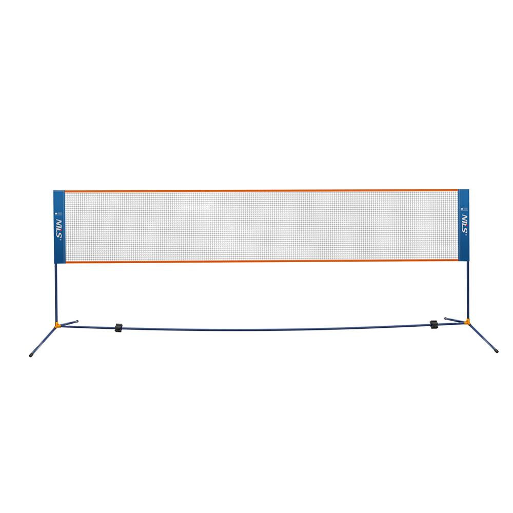 NILS Badmintonnetz 4 m, Freizeitnetz Outdoor Garten Sporthalle freistehend
