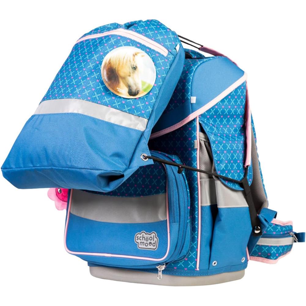 School-Mood Schulranzenset Timeless Pro Mila (Pferd), 7-teilig