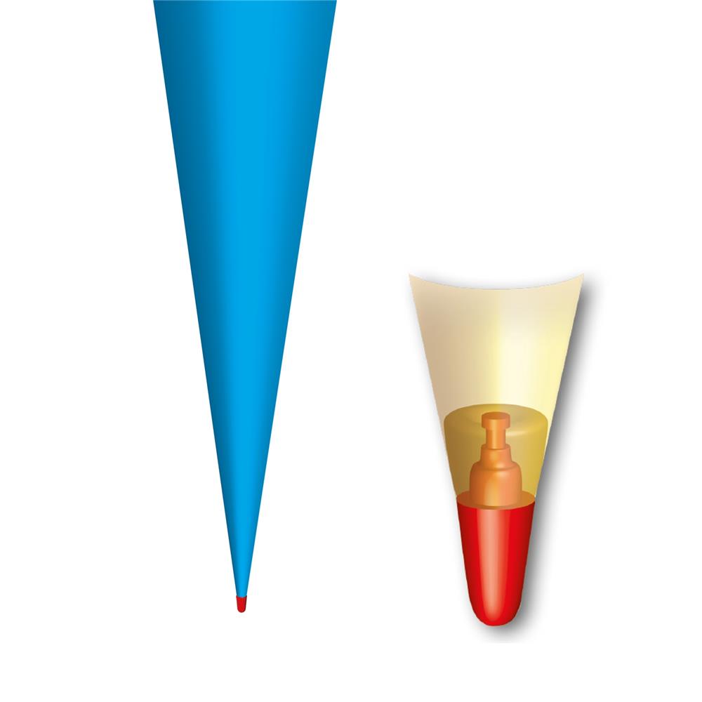 Roth Schultüte-Rohling/Basteltüte, pazifikblau, 70cm, rund, Rot(h)-Spitze, ohne Verschluss