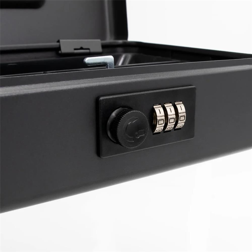 Idena Geldkassette mit Zahlenschloss, aus Metall, schwarz