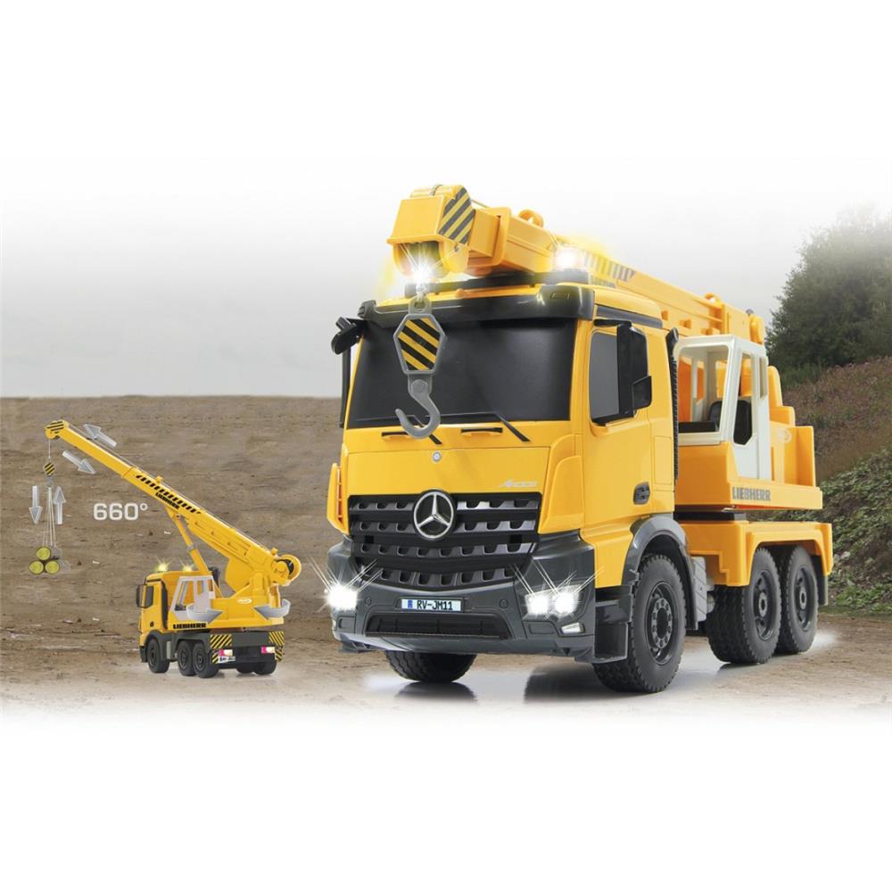 Jamara Schwerlastkran Mercedes-Benz Arocs Liebherr, 1:20, 2,4GHz, ferngesteuertes Baufahrzeug