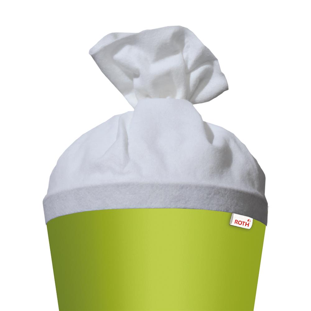 Roth Schultüte-Rohling/Basteltüte, maigrün, 70cm, rund, Rot(h)-Spitze, mit Filzverschluss (weiß)