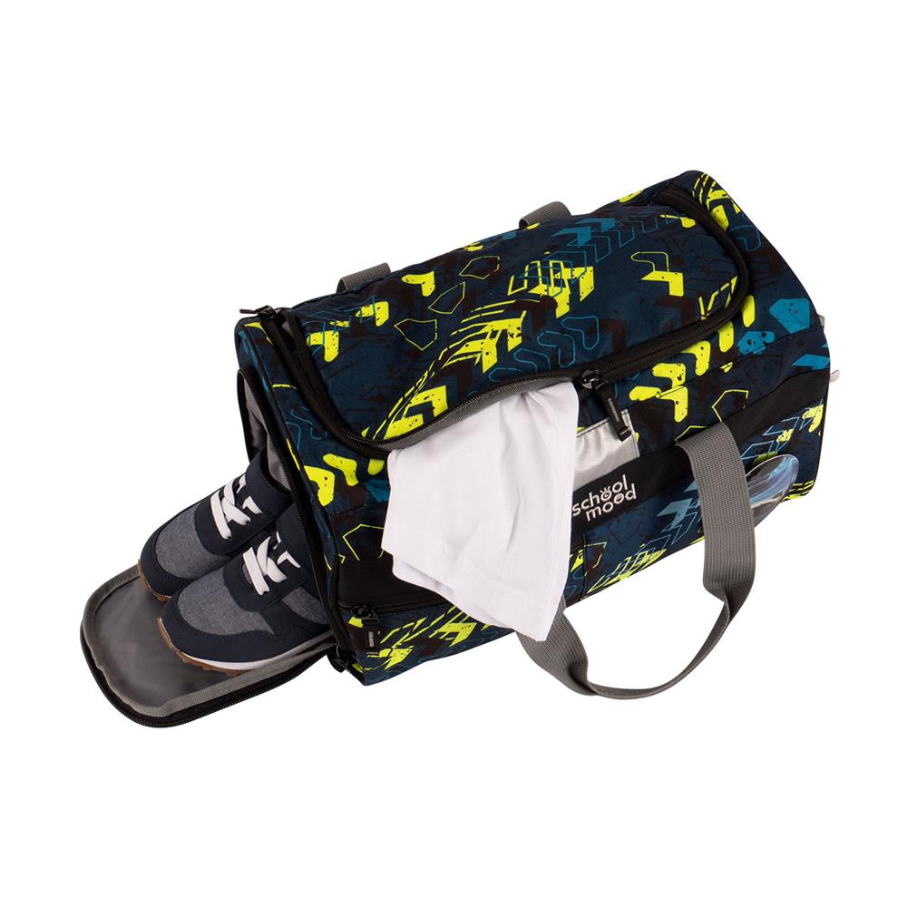 School-Mood Sporttasche Elias (Formel 1, schwarz)