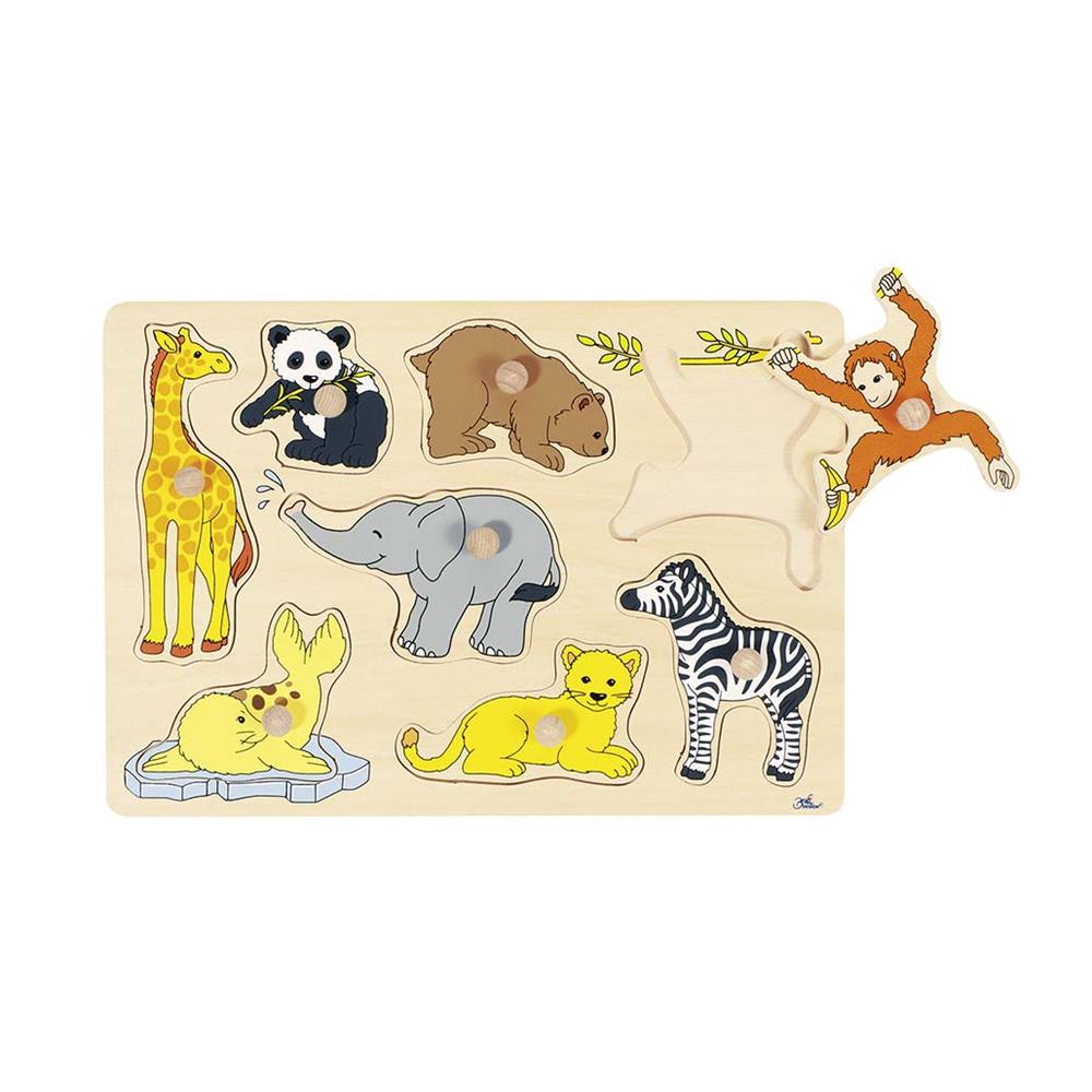 Goki Steckpuzzle Tierkinder