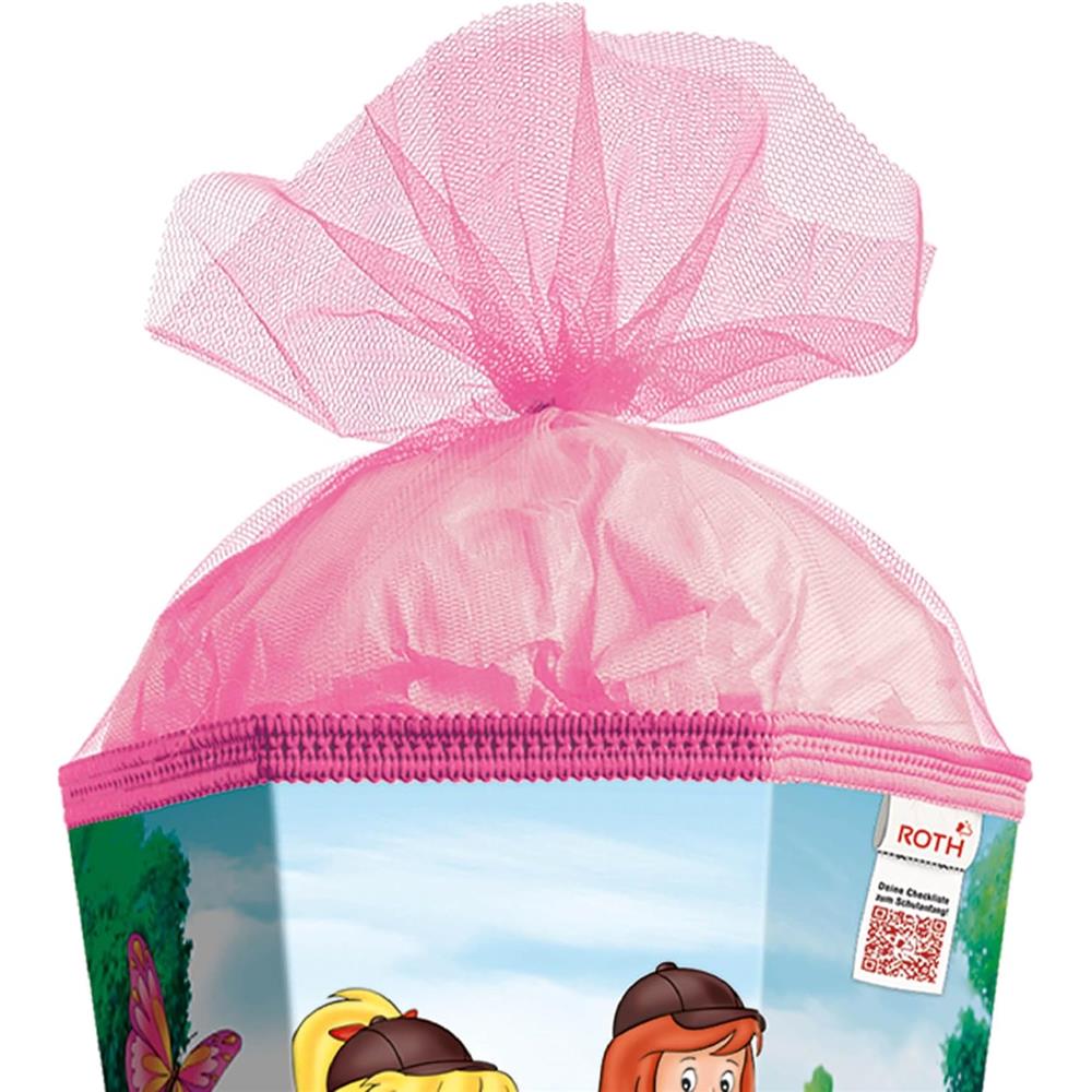 Roth Schultüte Bibi und Tina - Pferdefreunde, 85cm, eckig, Rot(h)-Spitze, Tüllverschluss