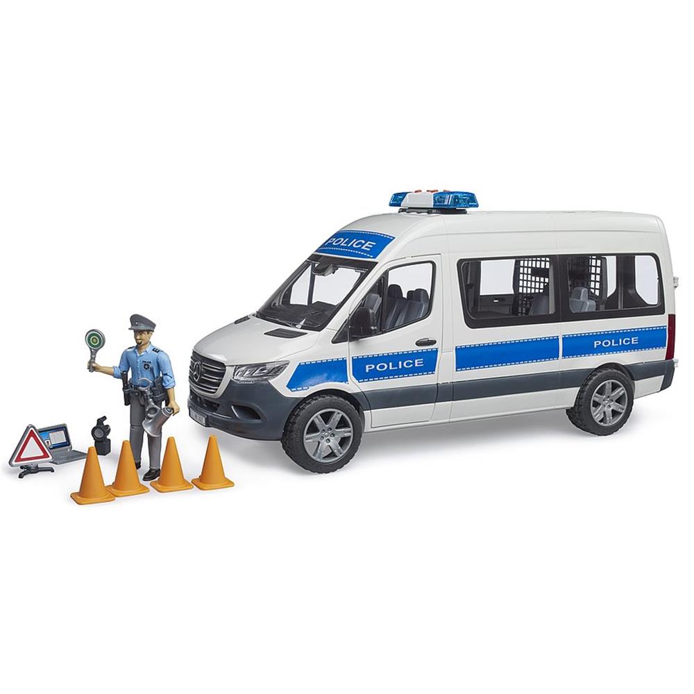 Bruder 02683 - MB Sprinter Polizei Einsatzfahrzeug, 1:16, mit Light & Sound