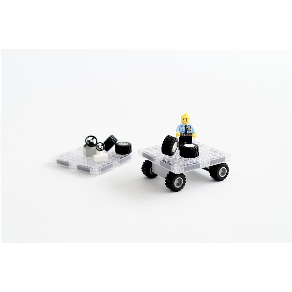 Cleverclixx Brick Tiles Pack Knallfarben 16 Teile, magnetische Steckbauteile, kompatibles Magnetspielzeug