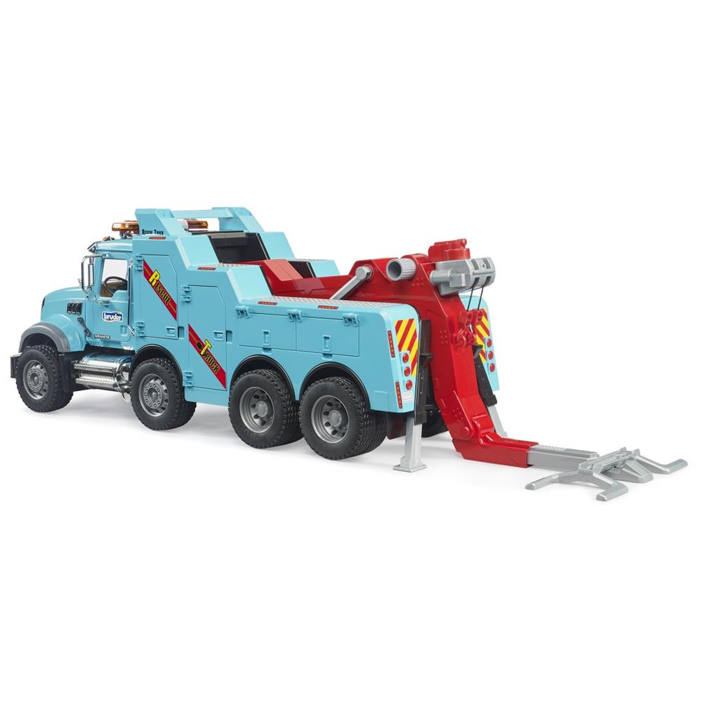 Bruder 02831 – Mack Granite Abschlepp-LKW mit Light & Sound Modul, Maßstab 1:16