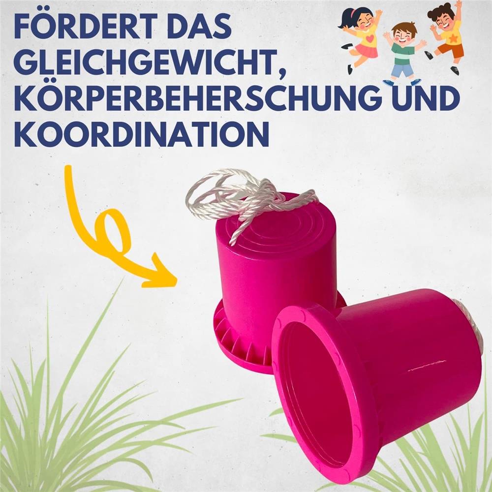 Best Sporting Topfstelzen Kinder Dosenstelzen pink Laufdosen Set