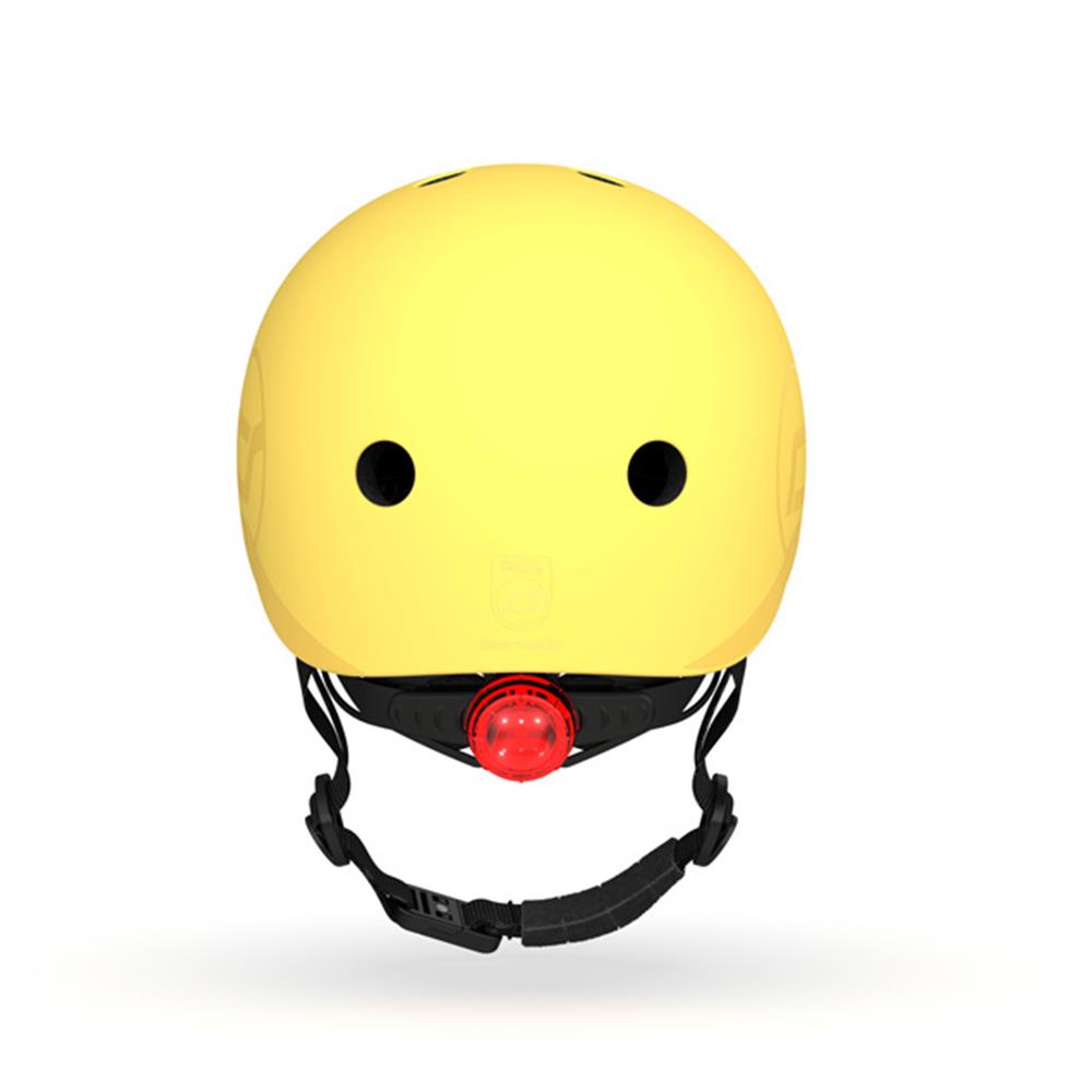 Scoot & Ride Kinderhelm Größe S-M (51-55 cm) lemon - Schutzhelm mit LED-Licht