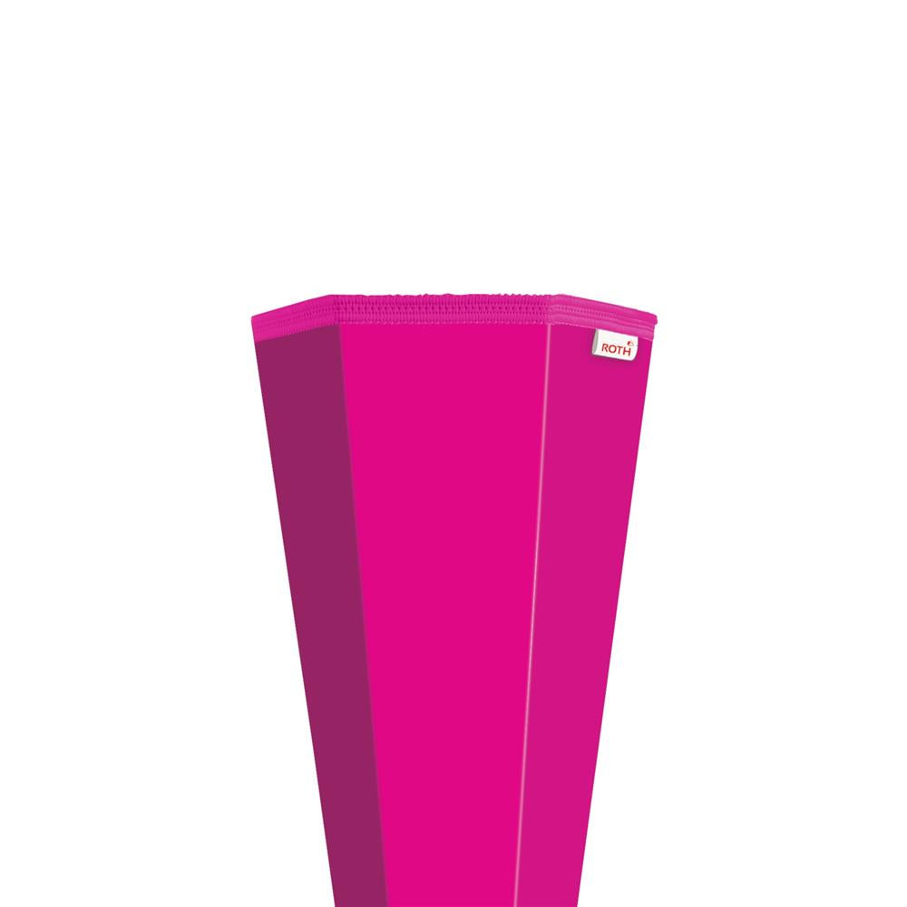 Roth Schultüte-Rohling/Basteltüte, pink, 85cm, eckig, Rot(h)-Spitze, ohne Verschluss