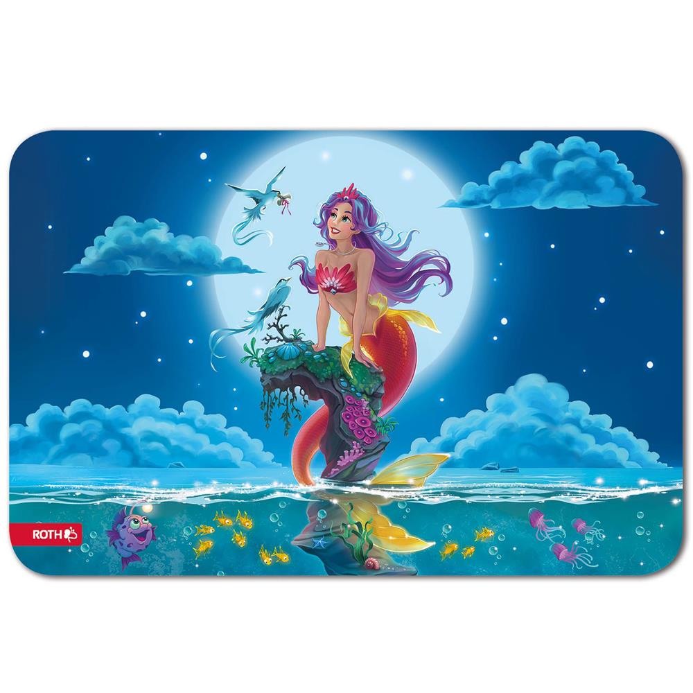 Roth Schreibtischunterlage Magische Meerjungfrau, Malunterlage mit Anti-Rutsch-Beschichtung