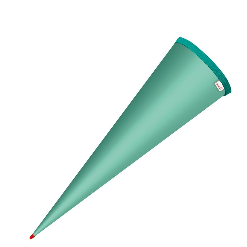 Roth Schultüte-Rohling/Basteltüte, mint, 70cm, rund, Rot(h)-Spitze, ohne Verschluss