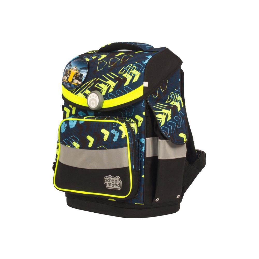 School-Mood Schulranzenset Timeless Air+ Elias (Rennwagen, schwarz)