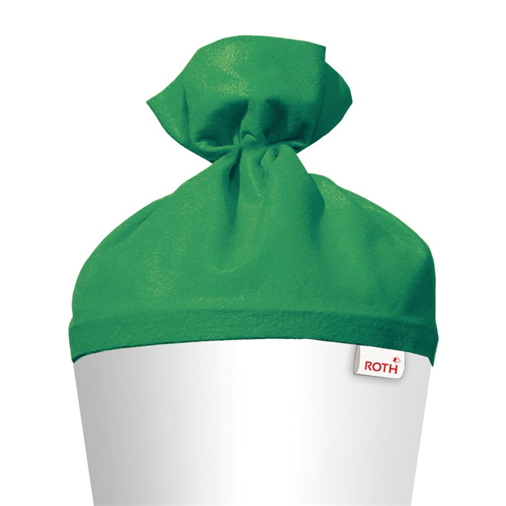 Roth Schultüte-Rohling/Basteltüte, weiß, 70cm, rund, Rot(h)-Spitze, mit Filzverschluss (grün)