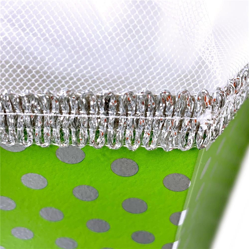 Roth Schultüte-Rohling/Basteltüte, grün mit Punkten, Folie, 85cm, eckig, Rot(h)-Spitze, mit Tüllverschluss (weiß)