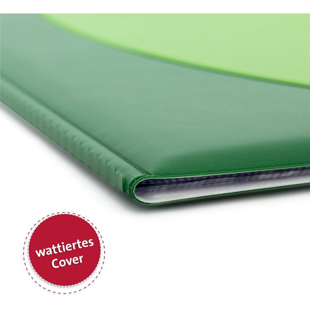 Roth Zeugnismappe Duo Grün, mit 12 A4 Klarsichthüllen, dokumentenecht