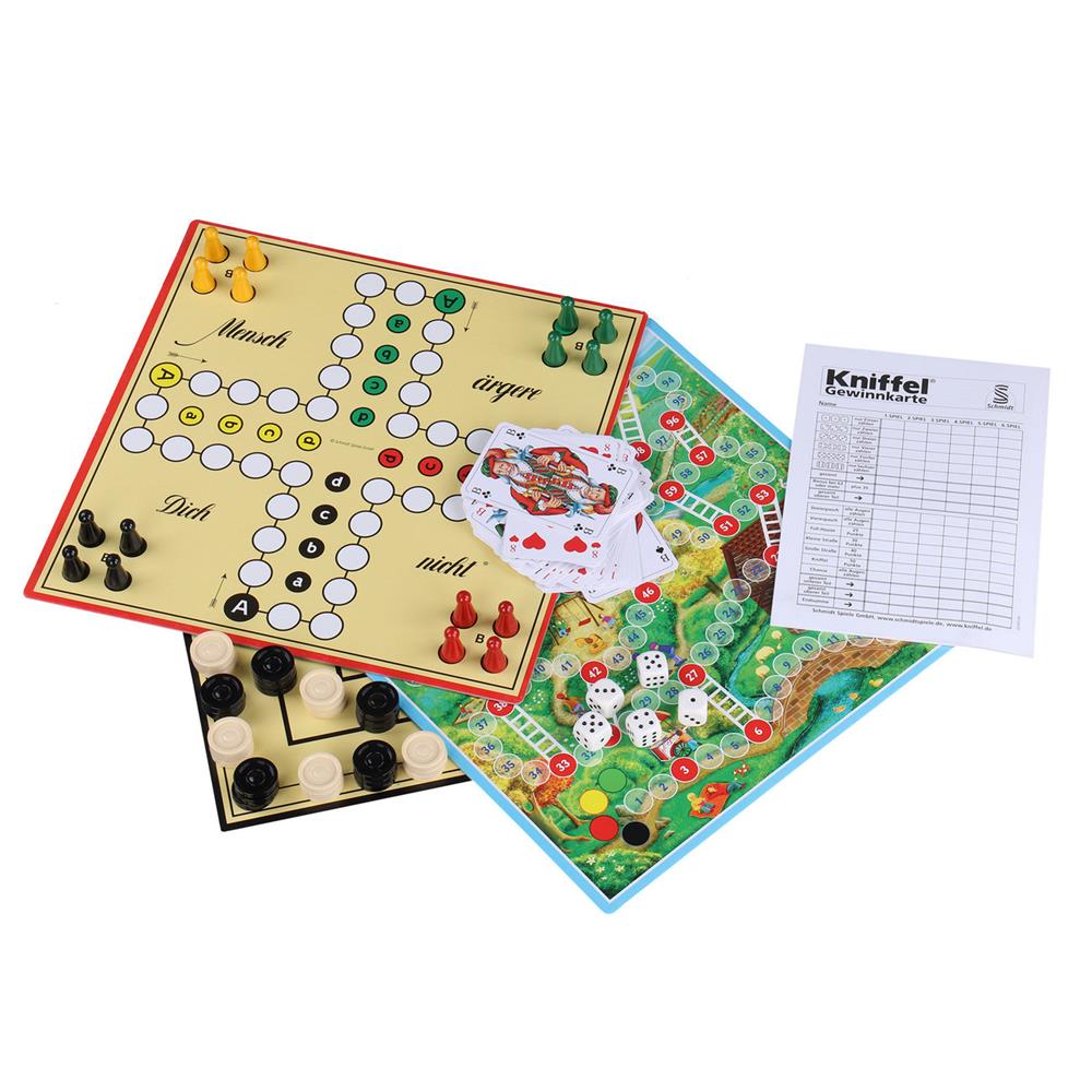 Idena Spielesammlung mit 150 Spielmöglichkeiten, für 1-8 Spieler