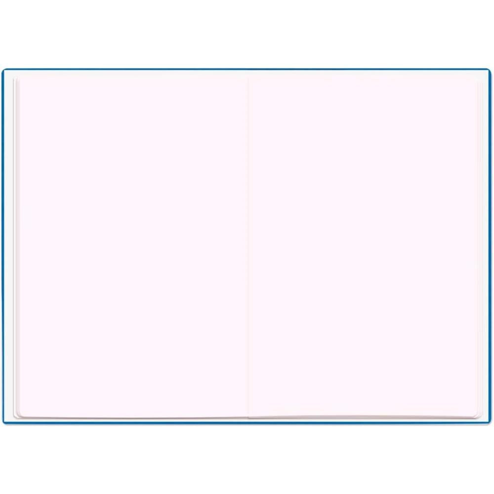 Roth Zeugnismappe Metallium Blau, mit 12 A4 Klarsichthüllen, im Buchleineinband