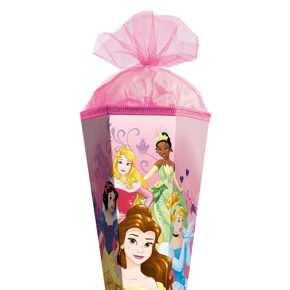 Roth Schultüte Disney Princess, 85cm, eckig, Rot(h)-Spitze, Tüllverschluss