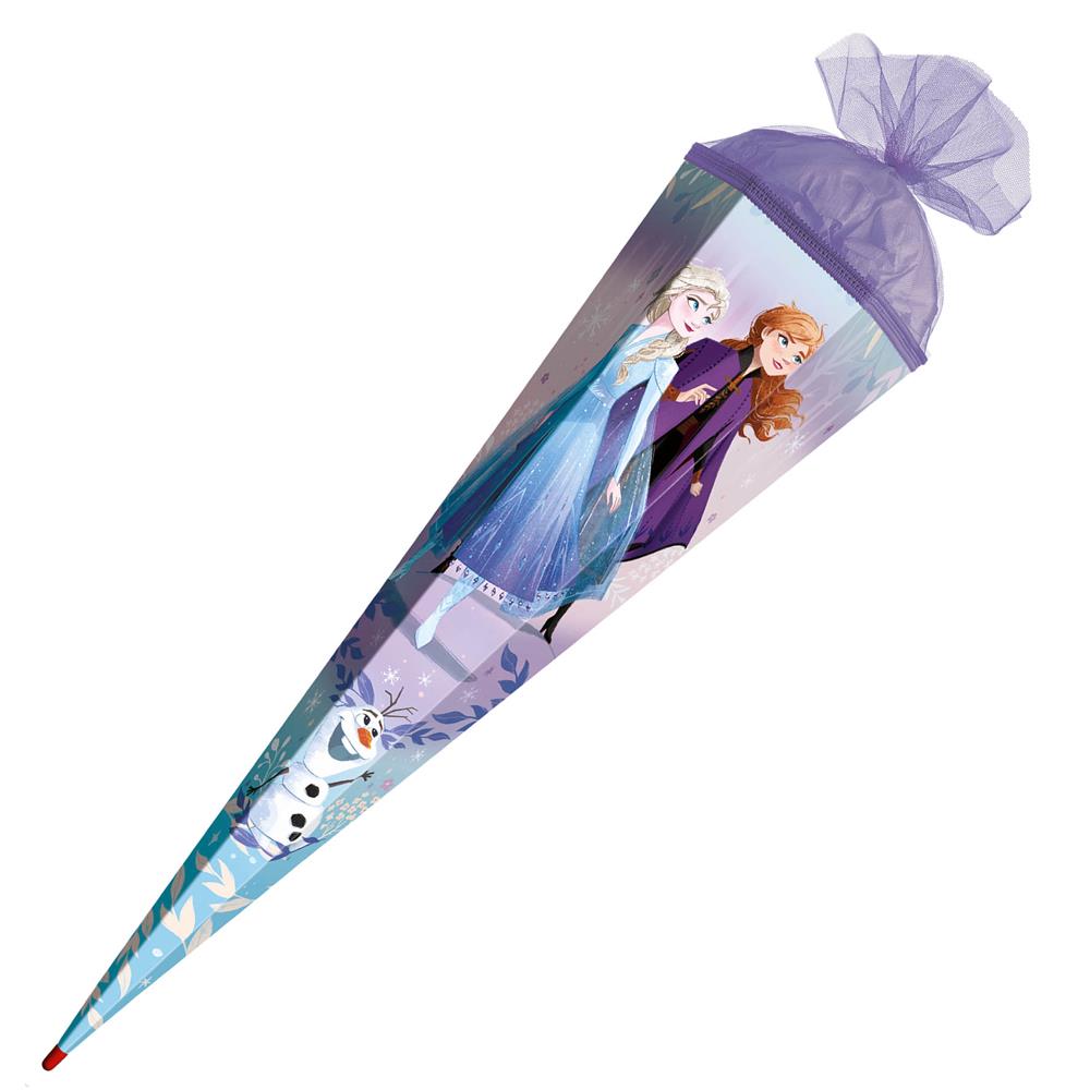 Roth Extra große XXL Schultüte Disney Frozen, 100cm, eckig, Rot(h)-Spitze, Tüllverschluss