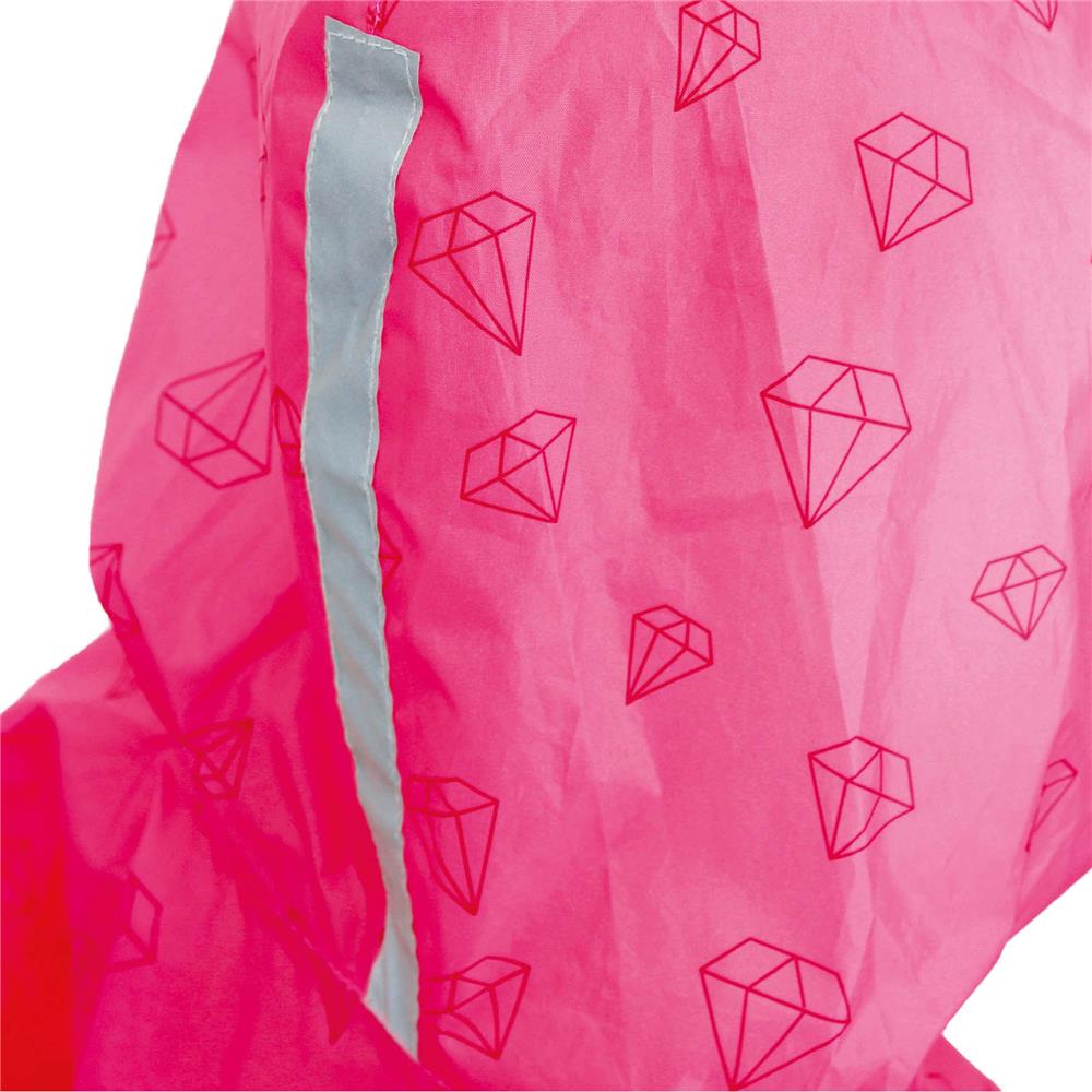 Roth ReflActions Regen-Poncho Diamant, Pink, 5-10 Jahre, mit reflektierenden Elementen