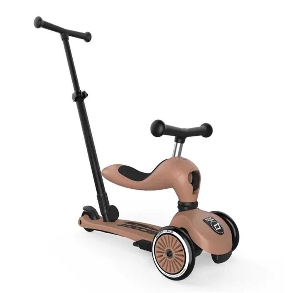 Scoot & Ride Highwaykick 1 Push and Go, mocha - Kinderroller mit Schiebestange