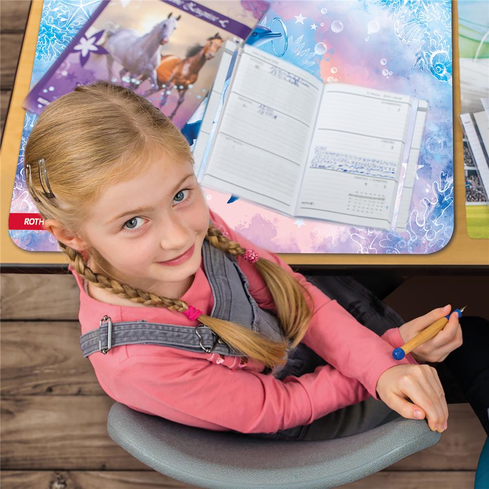 Roth Schreibtischunterlage Delfine, Malunterlage mit Anti-Rutsch-Beschichtung