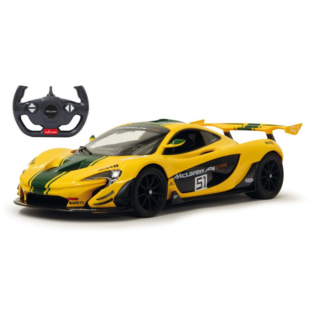 Jamara McLaren P1 GTR 1:14 gelb 2,4GHz Ferngesteuertes Auto mit LED Fahrlicht