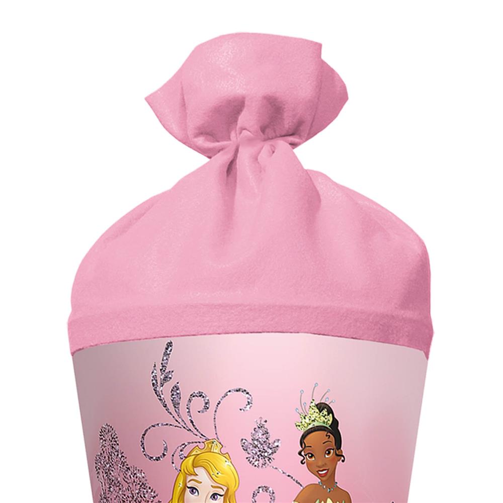 Roth Schultüte Disney Princess, 70cm, rund, Rot(h)-Spitze, Filzverschluss, Glitzer