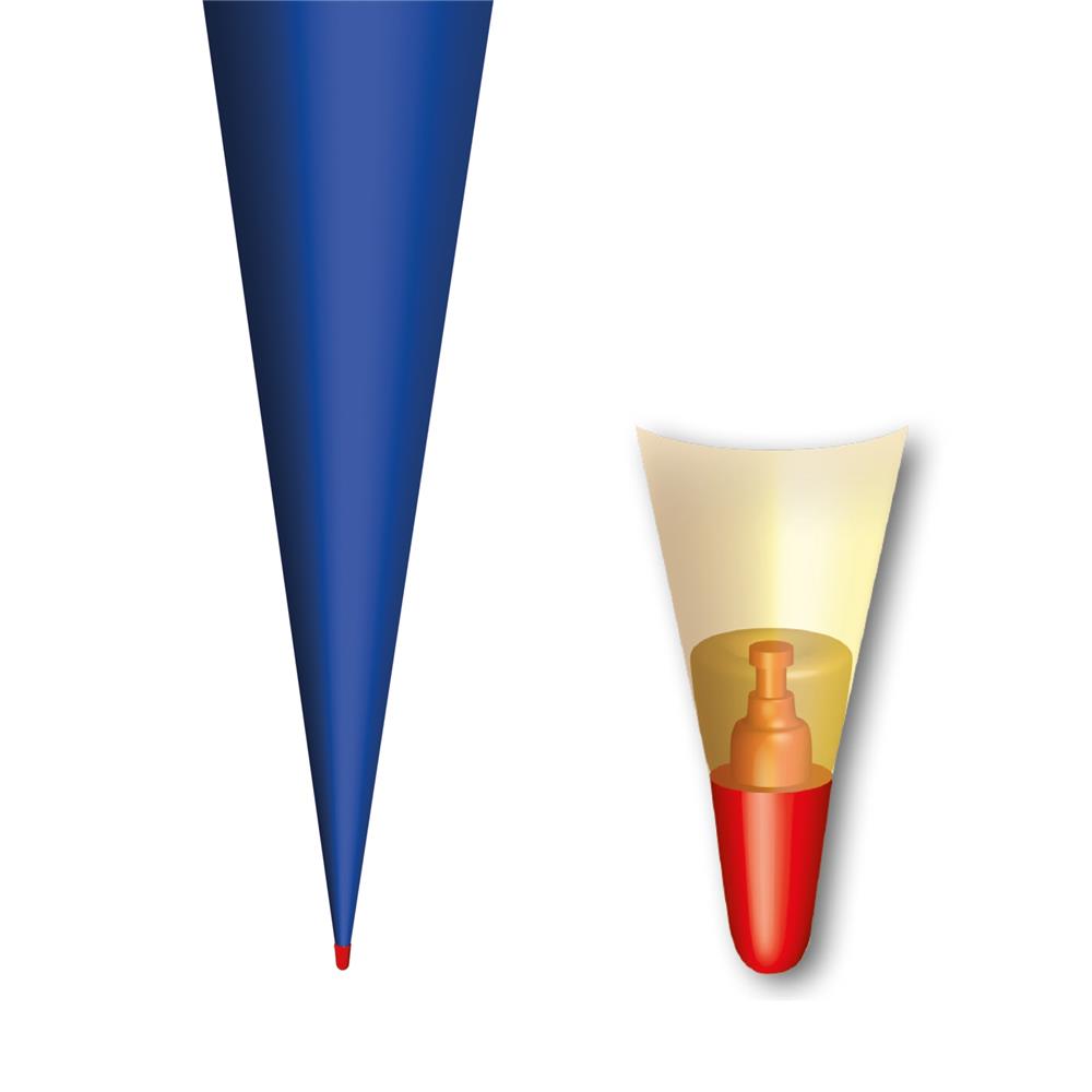 Roth Schultüte-Rohling/Basteltüte, ultramarinblau, 70cm, rund, Rot(h)-Spitze, mit Filzverschluss