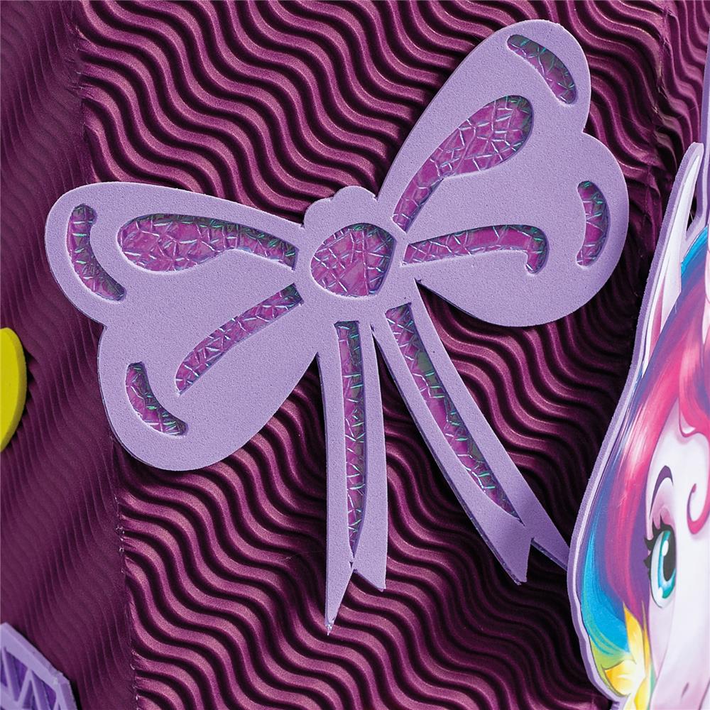 Roth Schultüte-Bastelset, Einhornportrait, 68cm, eckig, Rot(h)-Spitze, Kreppverschluss