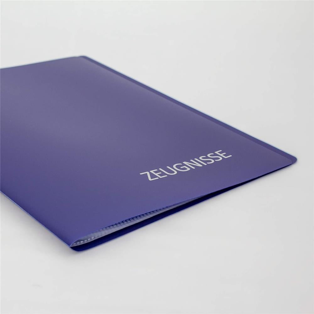 Roth Zeugnismappe Basic Blau, mit 20 A4 Klarsichthüllen