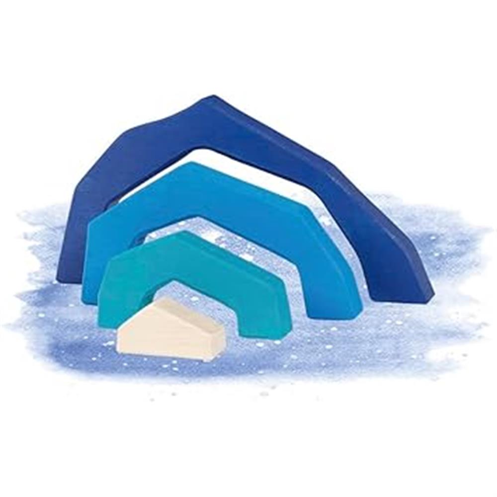 Goki Holzbausteine - Vier Jahreszeiten, bunt lackiert