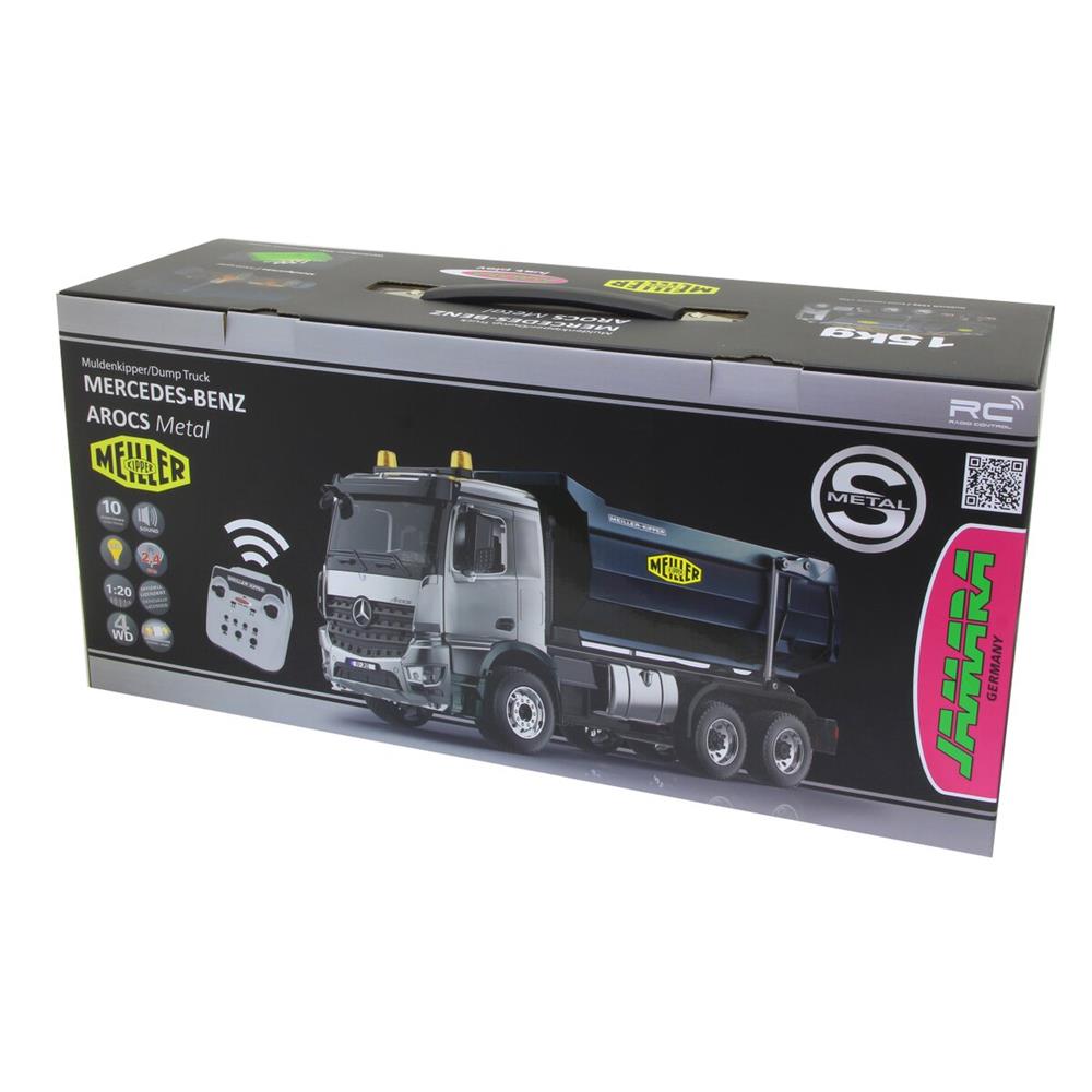 Jamara Muldenkipper Mercedes-Benz Arocs Metal Meiller, 1:20, 2,4GHz, mit Licht und Sound