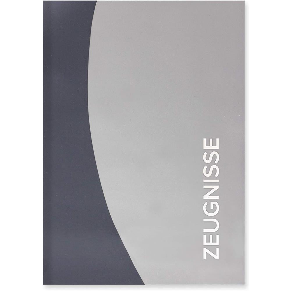 Roth Zeugnismappe Duo Grau, mit 12 A4 Klarsichthüllen, dokumentenecht