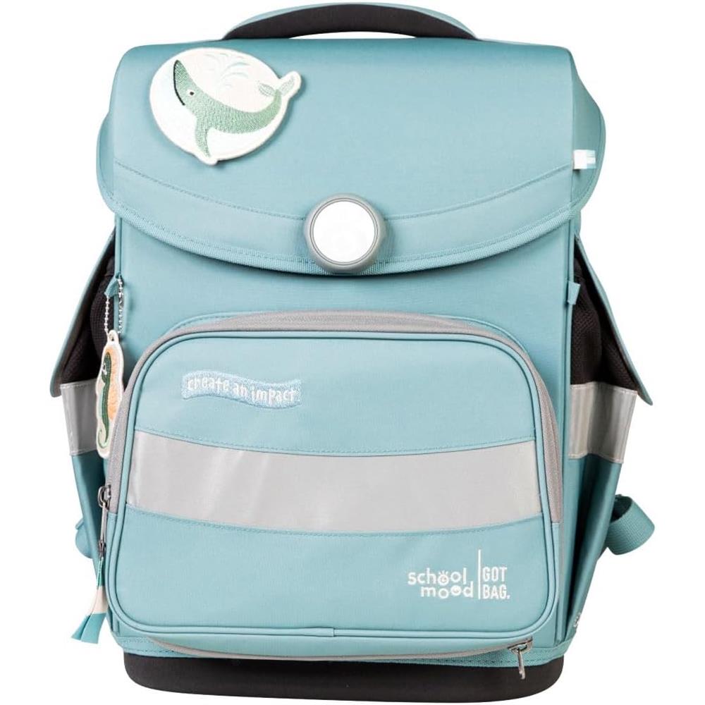 School-Mood Schulranzenset Timeless Pro Dolphin (Ocean Collection), 6-teilig