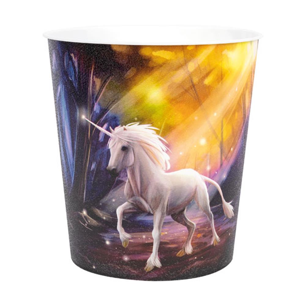 Idena Papierkorb, Einhorn - 9 Liter Mülleimer/Apfalleimer aus Kunststoff