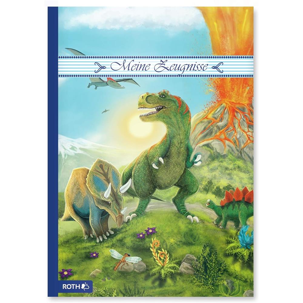 Roth Zeugnismappe Dinosaurier T-Rex, mit 10 A4 Klarsichthüllen