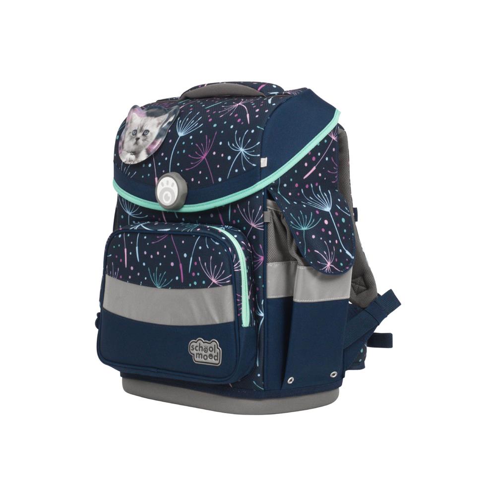School-Mood Schulranzenset Timeless Air+ Lina (Kätzchen, blau)