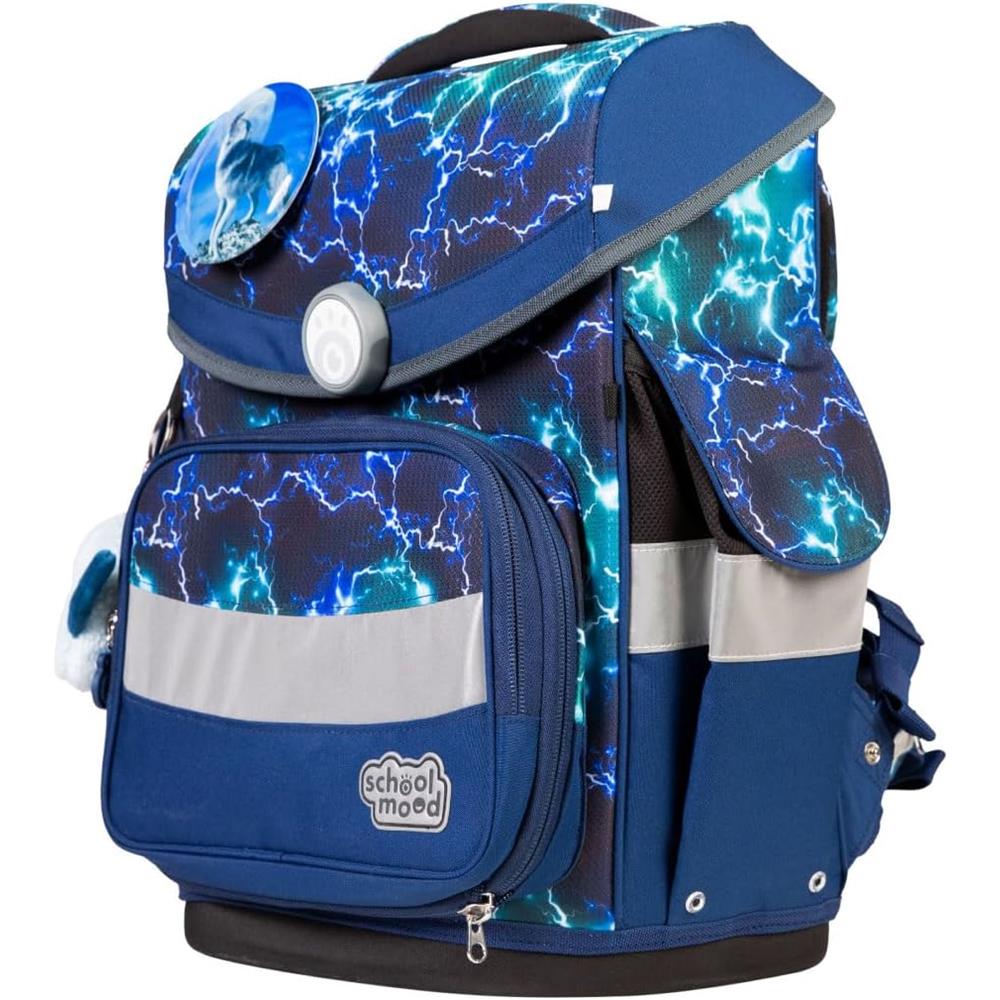 School-Mood Schulranzenset Timeless Pro, Felix (Wolf), 7-teilig