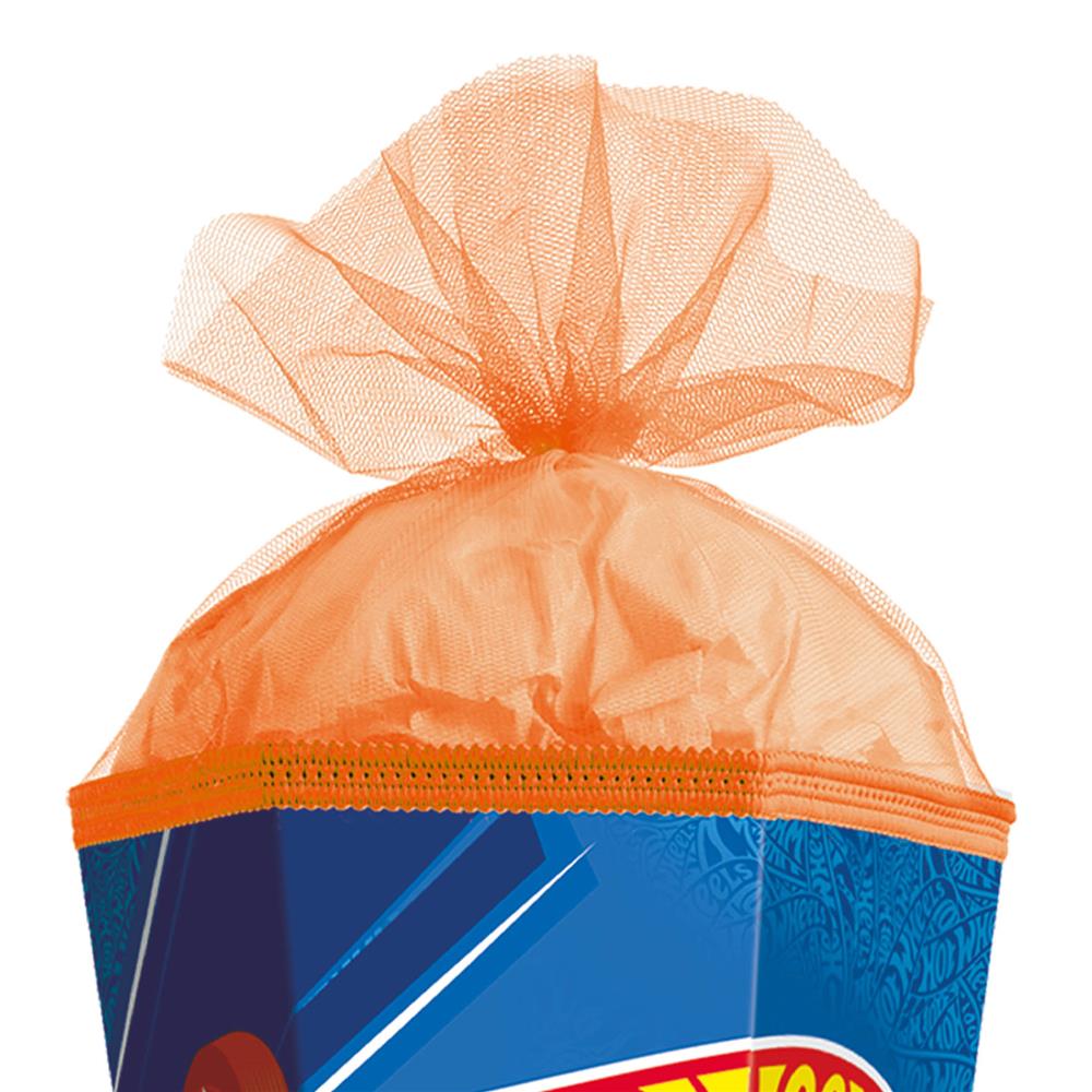 Roth Schultüte Hot Wheels, 85cm, eckig, Rot(h)-Spitze, Tüllverschluss