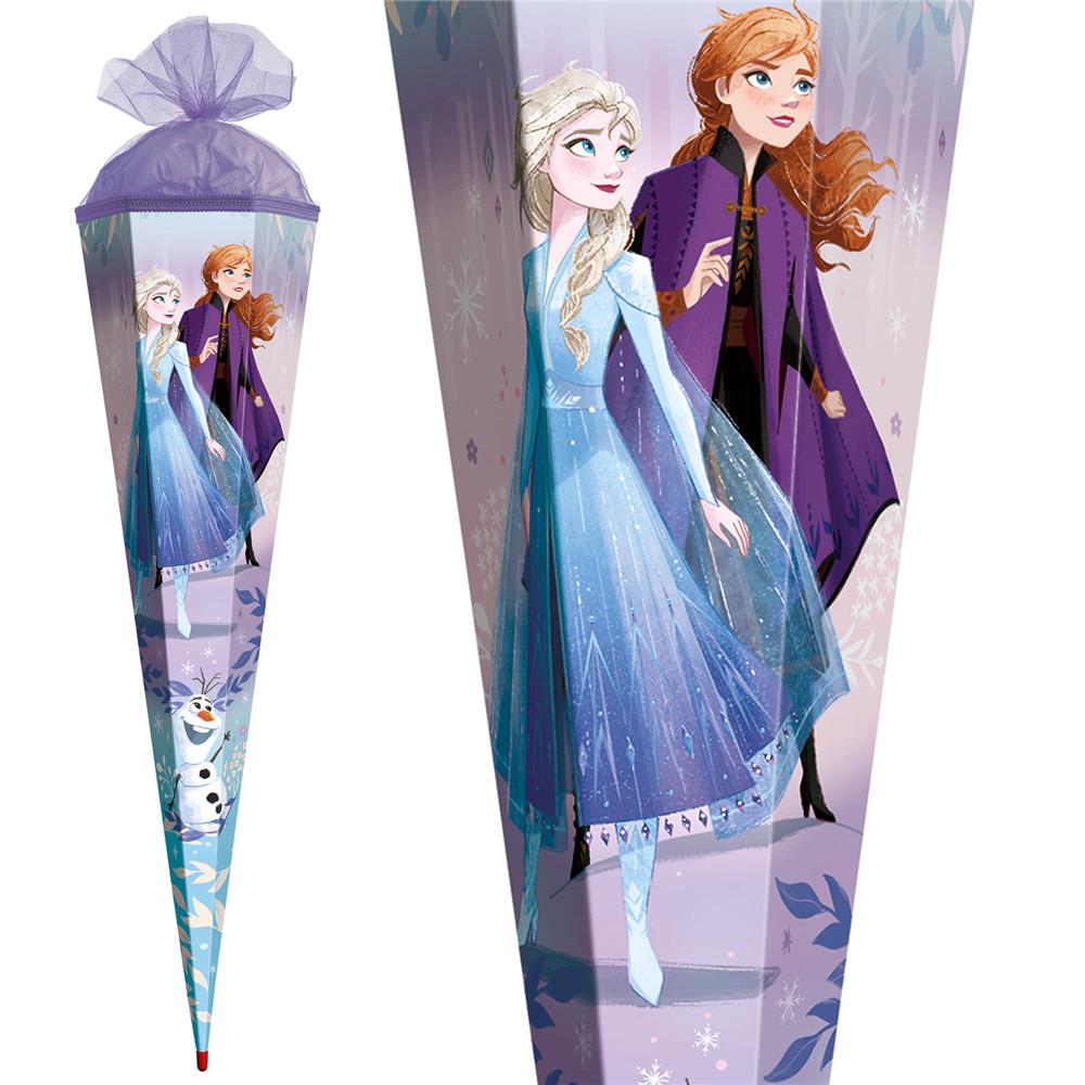 Roth Extra große XXL Schultüte Disney Frozen, 100cm, eckig, Rot(h)-Spitze, Tüllverschluss