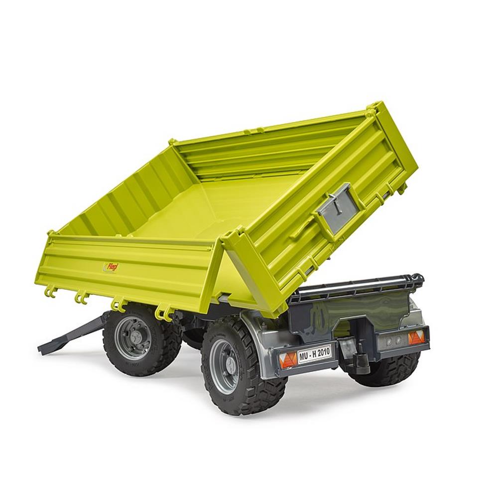 Bruder 02203 - Fliegl Dreiseitenkippanhänger mit Aufsteckbordwand