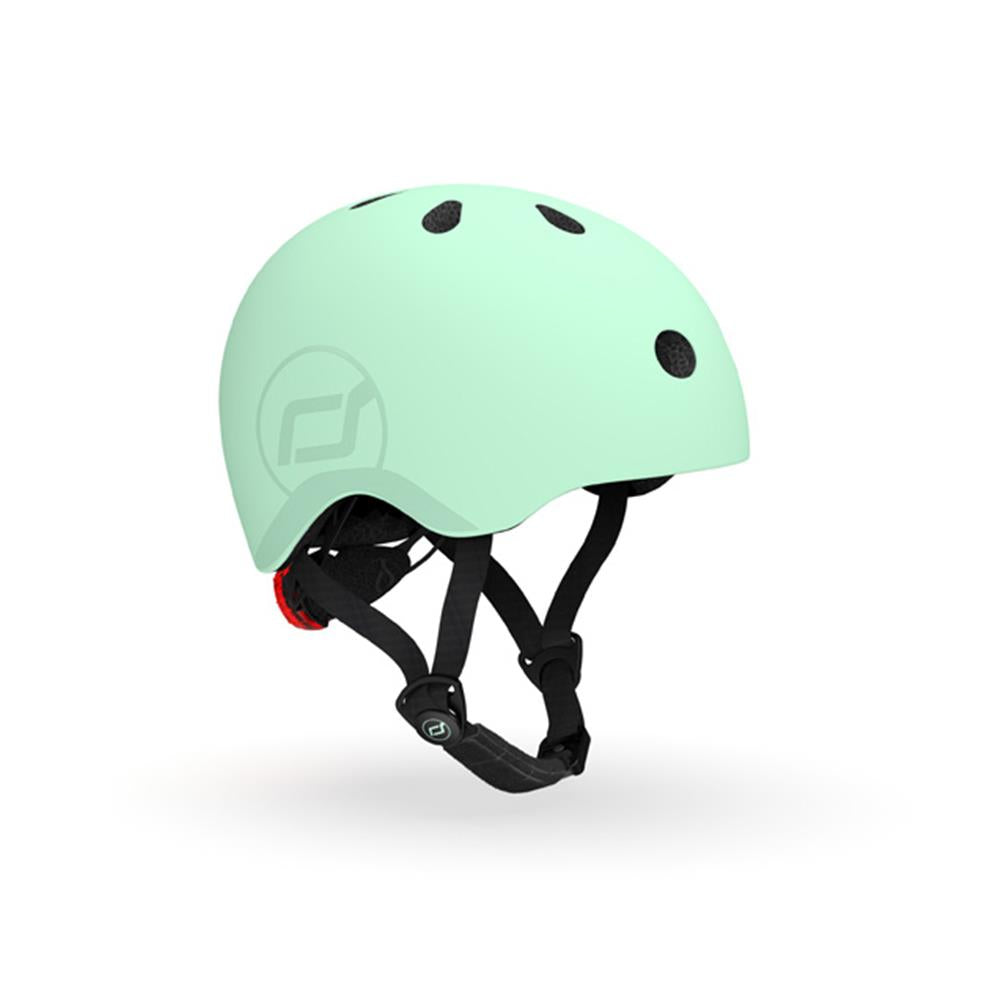 Scoot & Ride Kinderhelm Größe S-M (51-55 cm) kiwi - Schutzhelm mit LED-Licht