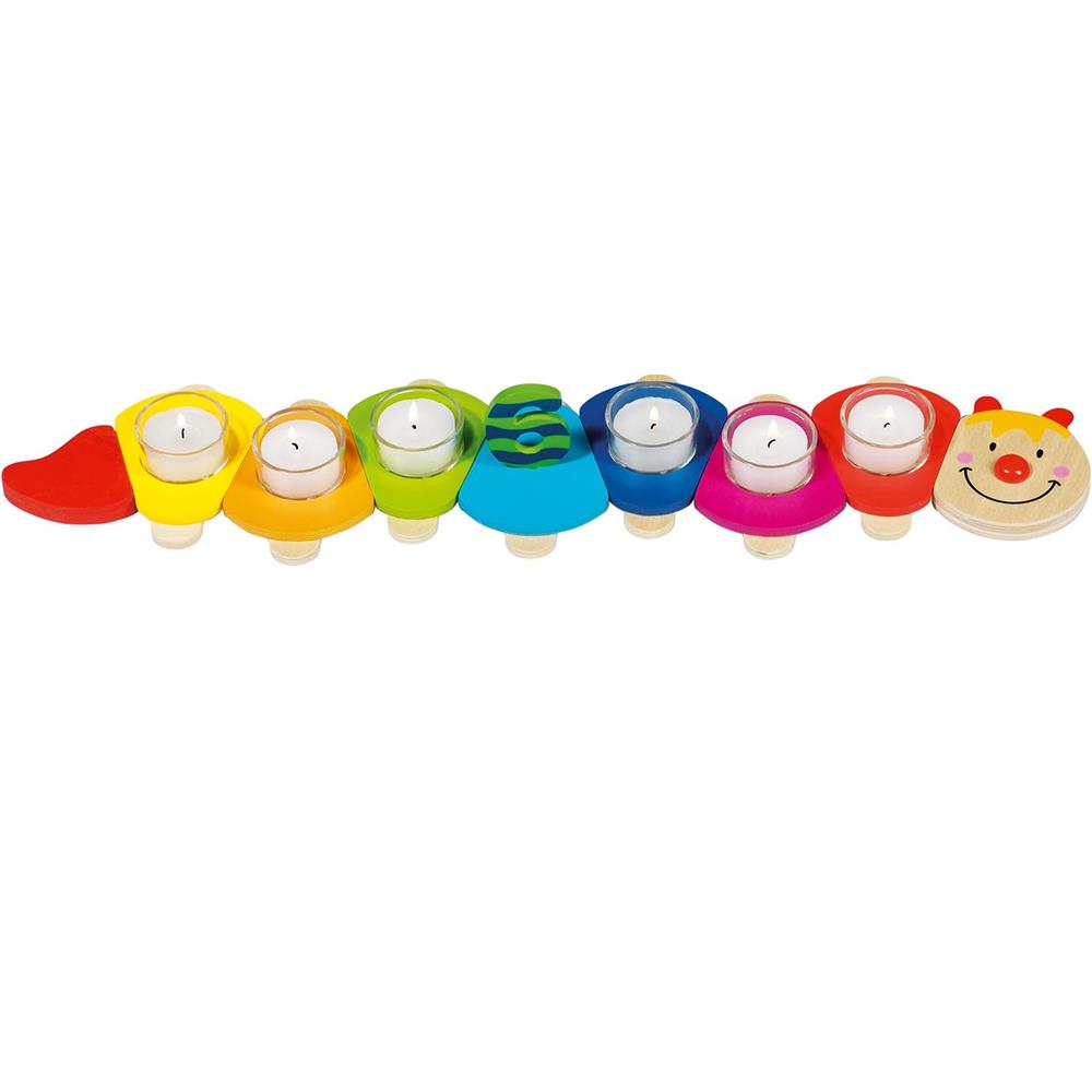 Goki Geburtstagsraupe Camila – Farbenfrohe Tischdeko für Kindergeburtstage