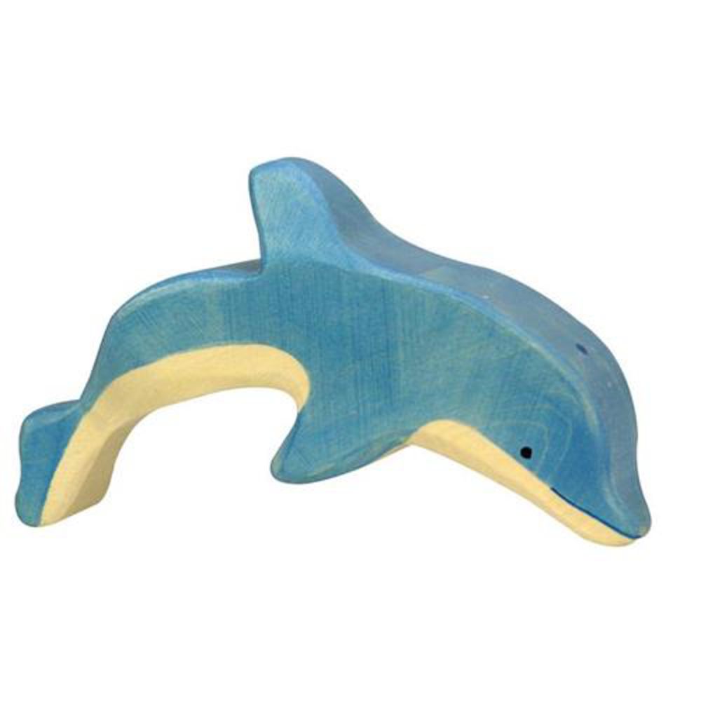 Holztiger Holzfigur - Delfin, springend, Holzspielzeug, ab 3 Jahren