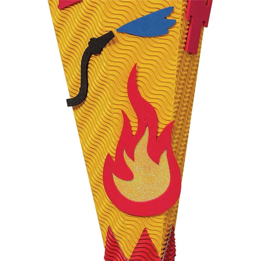 Roth Schultüte-Bastelset, Feuerwehr, 68cm, eckig, Rot(h)-Spitze, Kreppverschluss