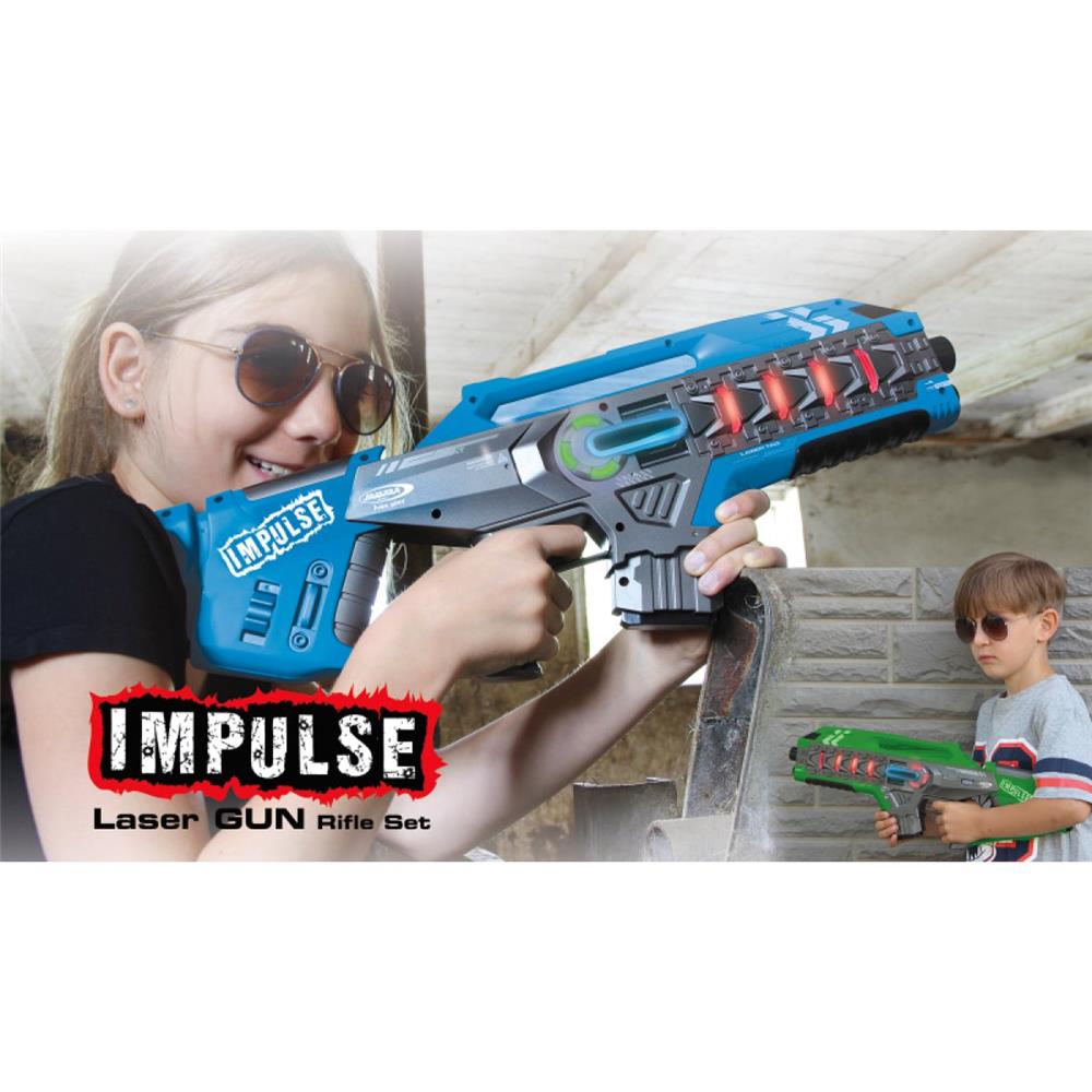 Jamara Impulse Laser Gun Rifle Set blau/grün Outdoorspielzeug Spielzeugwaffen